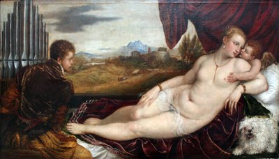 Venus with the Organ Player by Tiziano Vecelli